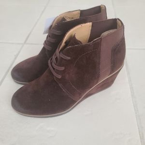 Suede Wedge Booties